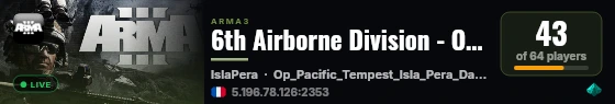 6th Airborne Division - Operation Pacific Tempest live status badge