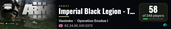 Imperial Black Legion - Task Force Besh live status badge