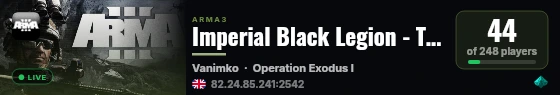 Imperial Black Legion - Task Force Aurek live status badge