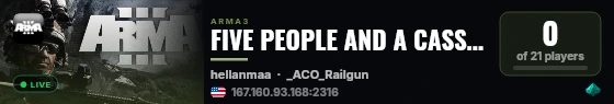 FIVE PEOPLE AND A CASSOWARY AT THE CHARMS OP live status badge