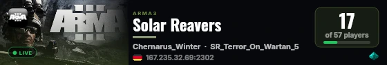 Solar Reavers live status badge