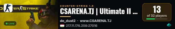 CSARENA.TJ | Ultimate II (3:33) live status badge
