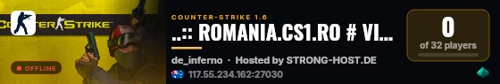 ..:: ROMANIA.CS1.RO # VIP FREE 24/7 & REVIVE SYSTEM ::.. live status badge