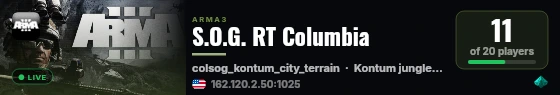 S.O.G. RT Columbia live status badge