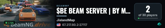 $BE BEAM SERVER | BY MEZ live status badge
