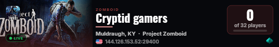 Cryptid gamers live status badge