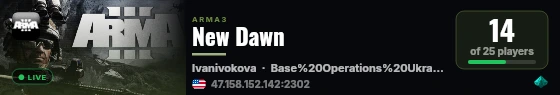 New Dawn live status badge