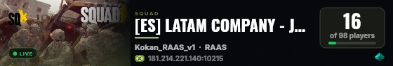 [ES] LATAM COMPANY - Juega Con Los Mejores - discord.gg/latamcompany live status badge