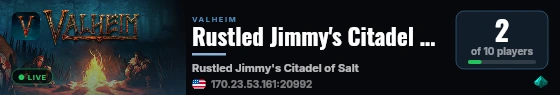 Rustled Jimmy's Citadel of Salt live status badge