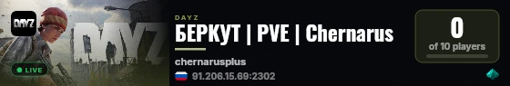 БЕРКУТ | PVE | Chernarus live status badge