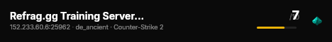 Refrag.gg Training Server (Player) live status badge