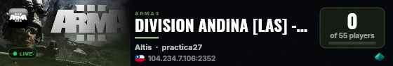 DIVISION ANDINA [LAS] -MilSim-/-Entrenamiento- live status badge