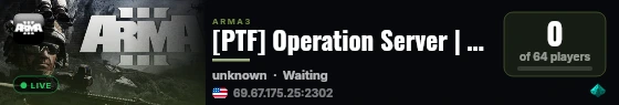 [PTF] Operation Server | paramarines.net discord.gg/paramarines live status badge