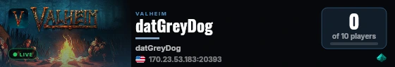 datGreyDog live status badge