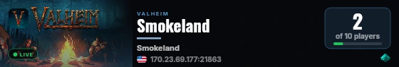 Smokeland live status badge