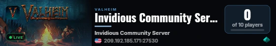 Invidious Community Server live status badge