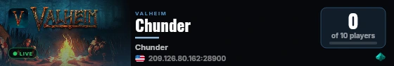 Chunder live status badge