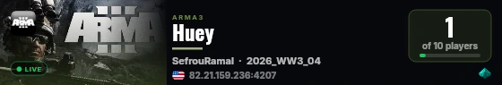 Huey live status badge