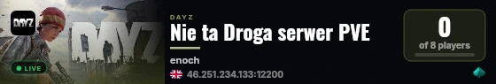 Nie ta Droga serwer PVE live status badge