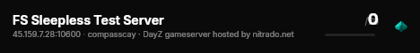 FS Sleepless Test Server live status badge