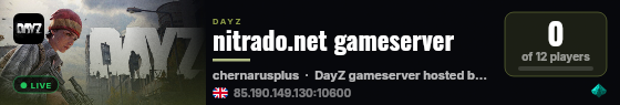 nitrado.net gameserver live status badge