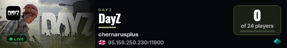 DayZ live status badge