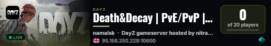 Death&Decay | PvE/PvP | Namalsk |PvE w/PvP Zones | 4 Max Group live status badge