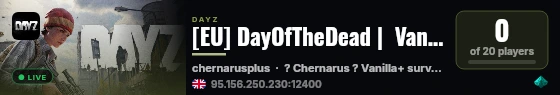 [EU] DayOfTheDead |  Vanilla+ | Charnarus | 1PP | Active Admins live status badge
