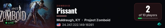 Pissant live status badge