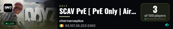 SCAV PvE [ PvE Only | Airdrop Madness | Loot Chests | Traders ] live status badge