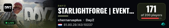 STARLIGHTFORGE | EVENTS | C4 RAID | PVP | MOD BUILDING | GUNs | CARs live status badge