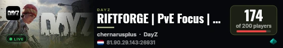 RIFTFORGE | PvE Focus | High Building Tier | Build & Survive | Weekend PvP | AI Missions Limited live status badge