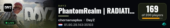 PhantomRealm | RADIATION+ | CRAFTING ARTEFACT | ANOMALIES | STALKER VISION | ARTIFACT TRADER live status badge