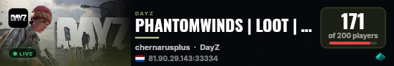 PHANTOMWINDS | LOOT | C4 | GUNS+ | BASE | PVP | TRADER live status badge