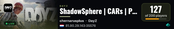ShadowSphere | CARs | PVP | GUNs | EVENTS | C4 RAID live status badge