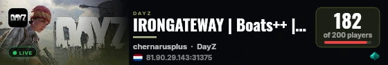 IRONGATEWAY | Boats++ | Loot Balanced | Fishing Quests | Chernorus Island Hop | BaseBuilding on Islands live status badge
