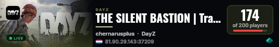 THE SILENT BASTION | Trader Currency | Lite RP | Toxic Zones | Vehicles+ | Missions live status badge