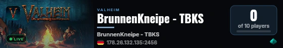 BrunnenKneipe - TBKS live status badge