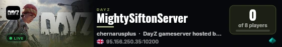 MightySiftonServer live status badge