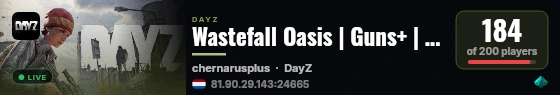 Wastefall Oasis | Guns+ | Party | Map | 1PP | Bases live status badge