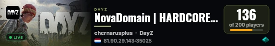 NovaDomain | HARDCORE RAID | 3PP DISABLED | RU NIGHTMARE | ZOMBIE++ | NO MAP live status badge
