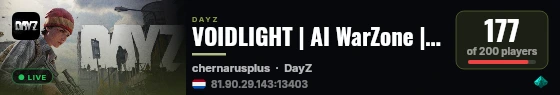VOIDLIGHT | AI WarZone | Depleted Supplies | Helis Crash Random | RANDON SPAWN TOWNS | Group Quests live status badge