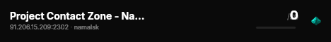 Project Contact Zone - Namalsk - PVE live status badge