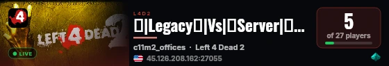 ☣|Legacy★|Vs|★Server|☣[5/27] live status badge