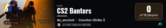 CS2 Banters live status badge