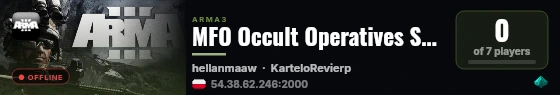 MFO Occult Operatives Server live status badge