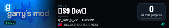 ►S9 Dev◄ live status badge