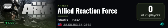 Allied Reaction Force live status badge