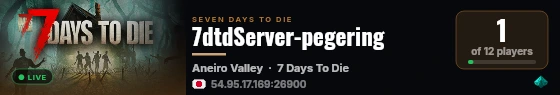 7dtdServer-pegering live status badge