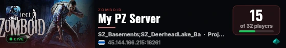 My PZ Server live status badge